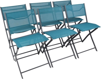 VCM Gartenstuhl Sumila 920268 Türkis H. 79 x B. 45 x T. 46 cm