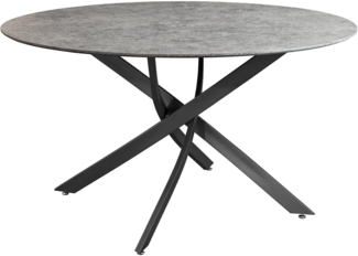 riess-ambiente Esstisch HELIX 120cm grau - Betonoptik, Sterngestell, Modern, rund, 4 Personen (Einzelartikel, 1-St), Einladender Tisch - ideal für kleine Räume und gesellige Momente