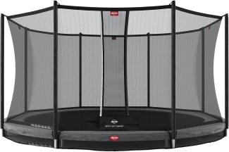 BERG Trampolin InGround rund 430 cm grau mit Sicherheitsnetz Comfort Favorit