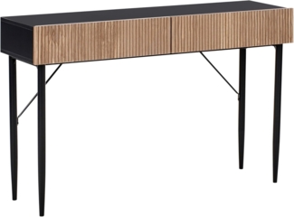 Konsolentisch BLYTHE Holz Naturfarbene Esche Schwarz
