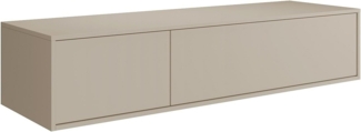 Vente-unique - Waschbeckenunterschrank hängend - Beige - 150 cm - ISAURE II