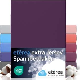 etérea Extra Jersey Spannbettlaken Pflaume 140x200 - 160x220 cm