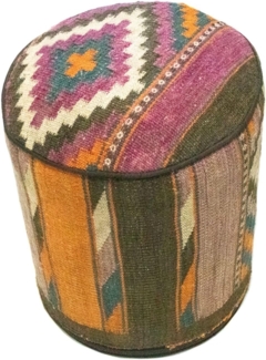 Sonderform,XS / 80 cm Ø Rund & kleiner,Mehrfarbig,Patchwork,Schurwolle,Afghanistan