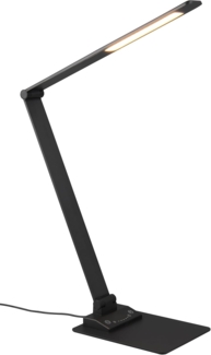 LED Schreibtischleuchte TRAVIS mit USB Ladefunktion, Schwarz, Höhe 71cm
