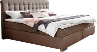 Boxspringbett Lenno - Stoffbezug Braun H2&H3 180x200 cm