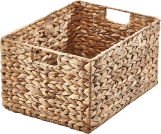 Kobolo Aufbewahrungskorb Regalkorb aus geflochtener Wasserhyazinthe Gr L