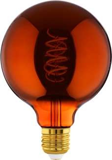 Eglo 110093 LED Filament Leuchtmittel E27 Decorative Spirale Glas bedampft kupferfarben L:17cm Ø:12. 5cm dimmbar 2000K