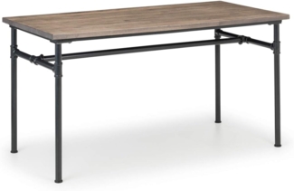 Julian Bowen Esstisch Carnegie, Ulmenholz in Mokka und Schwarz