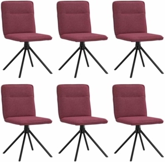 vidaXL Esszimmerstühle 6 Stk. Weinrot Stoff 3315605