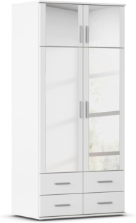 Rauch 'KEMI' Drehtürenschrank mit Spiegel, weiß, 92 cm