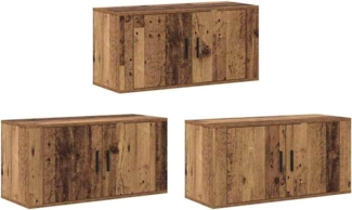 vidaXL Wand-TV-Schrank Set 3 pcs Altholz 80 x 34,5 x 40 cm 3415565