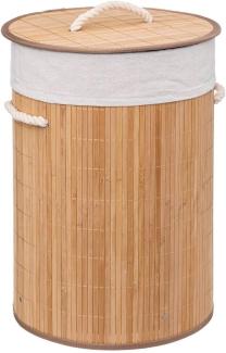 Wäschekorb BAMBOO, rund mit Deckel, 48 L