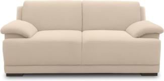 DOMO Collection Telos 2er Boxspringsofa, Sofa mit Boxspringfederung, Zeitlose Couch mit breiten Armlehnen, 186 x 96 x 80 cm, Polstergarnitur in beige