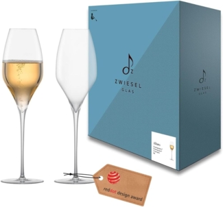 ZWIESEL GLAS handmade CHAMPAGNER ALLORO 77 MIT MOUSSIERPUNKT 2 Stck. 122175