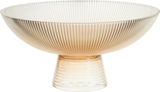 HOME DECO FACTORY, KA0496, Fruit Bowl on Foot in Amber Glass, elegant and Versatile Design, ideal for Fruits and Salads, Capacity 11L, Easy to Maintain, Size 11L, orange Color