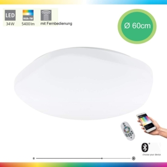 Eglo 33272 LED Deckenleuchte Crosslink TOTARI-C weiss Ø:60cm dimmbar 2700-6500K mit Connect Funktion