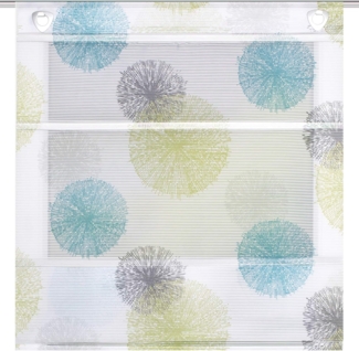 Home Wohnideen Raffrollo Pusteblume blau-grün 130 x 100 cm