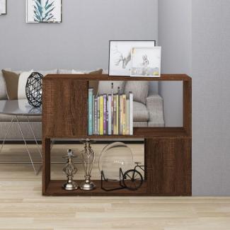 vidaXL Bücherregal/Raumteiler Braun Eichen-Optik 80x24x63 cm 826646