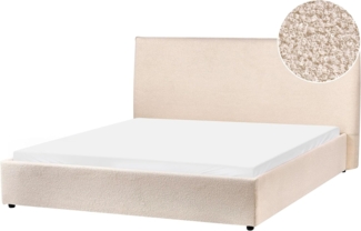 Wasserbett Bouclé LAVAUR 160 x 200 cm Beige