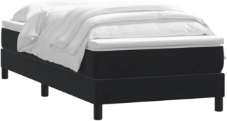 vidaXL Bett Boxspringbett mit Matratze Schwarz 80x220 cm Samt