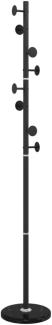 vidaXL Garderobenständer Schwarz 176 cm Pulverbeschichtetes Eisen 377094