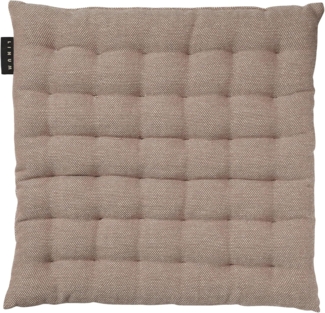 LINUM PEPPER Elegantes Sitzkissen 40x40 cm, 100% Baumwolle, Maschinenwaschbar, Dunkles Taupe