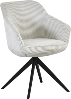 B&D home Drehstuhl ARVIT (1 St), modern, drehbares Metallgestell, Cord, mit Armlehnen