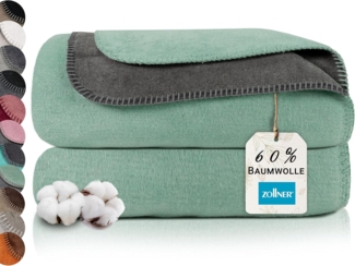 Wohndecke, ZOLLNER, 150 x 200 cm, 60% Baumwolle, 40% Polyacryl, Wendeoptik