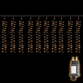 Salcar LED-Lichterkette 300er LED Eisregen Lichterkette Fenster Kupferdraht LED Lichtervorhang, 300-flammig, 3m x 1m Cluster Lichterkette Außen mit 8 Modi, Timer und Memory