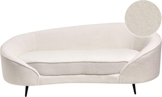 3-Sitzer Sofa Bouclé weiß schwarz SAVAR