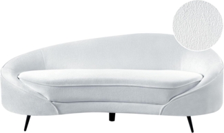 3-Sitzer Sofa Bouclé weiß schwarz SAVAR