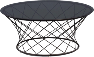 HomeTrends4You Noa Couchtisch, Metall, Schwarz, 80 x 80 x 35 cm