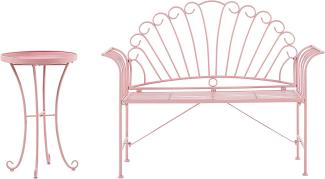 Bistro Set CAVINIA Metall Rosa