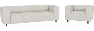 S-Style Möbel Polstergarnitur 3+1 Gustav aus Cord-Stoff mit bequemem Sitz, (1x3-Sitzer-Sofa, 1x Sessel)