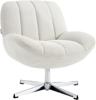 Vente-unique - Drehsessel - Stoff strukturiert - Beige - VOLABO