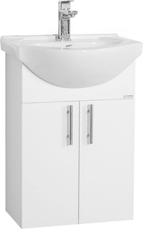 VCM Badmöbel Waschtisch Lisalo 918735 Weiß H. 81 x B. 55 x T. 45 cm