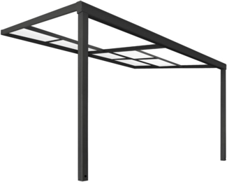HOME DELUXE 'SOLIS DELUXE' Terrassenüberdachung, grau, 390 x 295 x 233/272cm