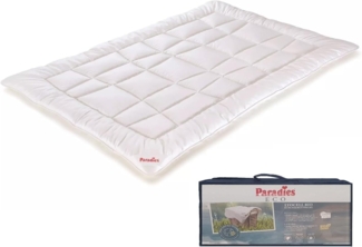 Paradies Kunstfaserbettdecke Paradies Amera Bio sommerleicht Sommer Bettdecke Sommerdecke 135x200, Füllung: Paradies Softcell Fasertechnologie für dauerhaft bauschiges Volumen, 80% Polyester (50% recycled), 20% Lyocell, Bezug: 100% Bio- Baumwolle, Klim...