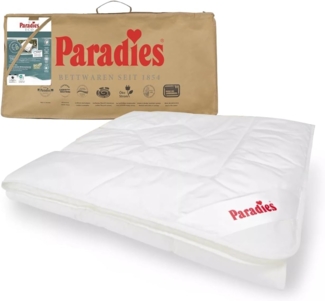 Paradies Kunstfaserbettdecke Paradies Amera Bio sommerleicht Sommer Bettdecke Sommerdecke 135x200, Füllung: Paradies Softcell Fasertechnologie für dauerhaft bauschiges Volumen, 80% Polyester (50% recycled), 20% Lyocell, Bezug: 100% Bio- Baumwolle, Klim...