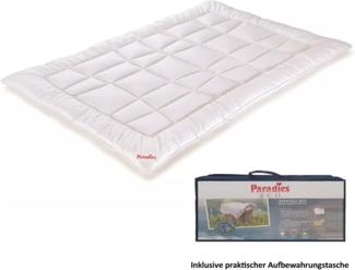 Paradies Kunstfaserbettdecke Paradies Amera Bio sommerleicht Sommer Bettdecke Sommerdecke 135x200, Füllung: Paradies Softcell Fasertechnologie für dauerhaft bauschiges Volumen, 80% Polyester (50% recycled), 20% Lyocell, Bezug: 100% Bio- Baumwolle, Klim...
