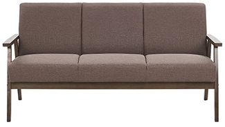 Beliani 'Asnes' 3-Sitzer Sofa Polsterbezug braun