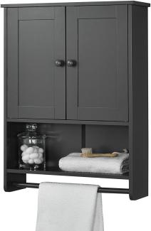 Badezimmerschrank Steyr 65x49x15 cm Dunkelgrau MDF en. casa