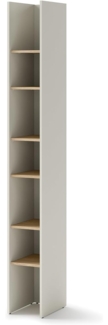 MEBLINI Schrank für Schrankbett Bed Concept - Hochschrank mit Regalen - BC-24 - Kaschmir/Nagano Eiche