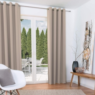 Beautissu Vorhang Amelie Nora, 2er Set Verdunkelungsvorhang 140x245cm