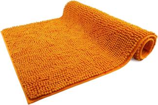 WohnDirect Badematte 70 x 120 cm | Orange - rutschfest & Waschbar - Badezimmerteppich zum Set kombinierbar, Badvorleger, WC Garnitur, Badteppich