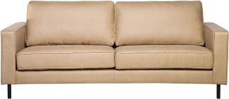 3-Sitzer Sofa Lederoptik beige SAVALEN