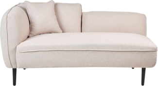 Chaiselongue Bouclé hellbeige linksseitig CHEVANNES