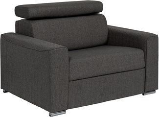 Vente-unique - Schlafsessel mit Matratze - Liegefläche 70 cm - Matratze 14 cm - Stoff - Grau - VIZIR