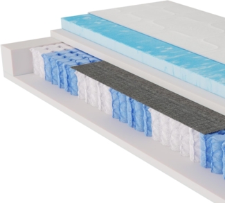 Taschenfederkernmatratze Royal Komfort Gel, Beco, 26 cm hoch, mit ca. 5 cm Topper aus Gelschaum