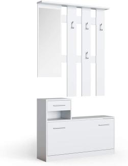 Vicco Flurgarderobe Set Billy weiß Garderobe Dielengarderobe Kompaktgarderobe